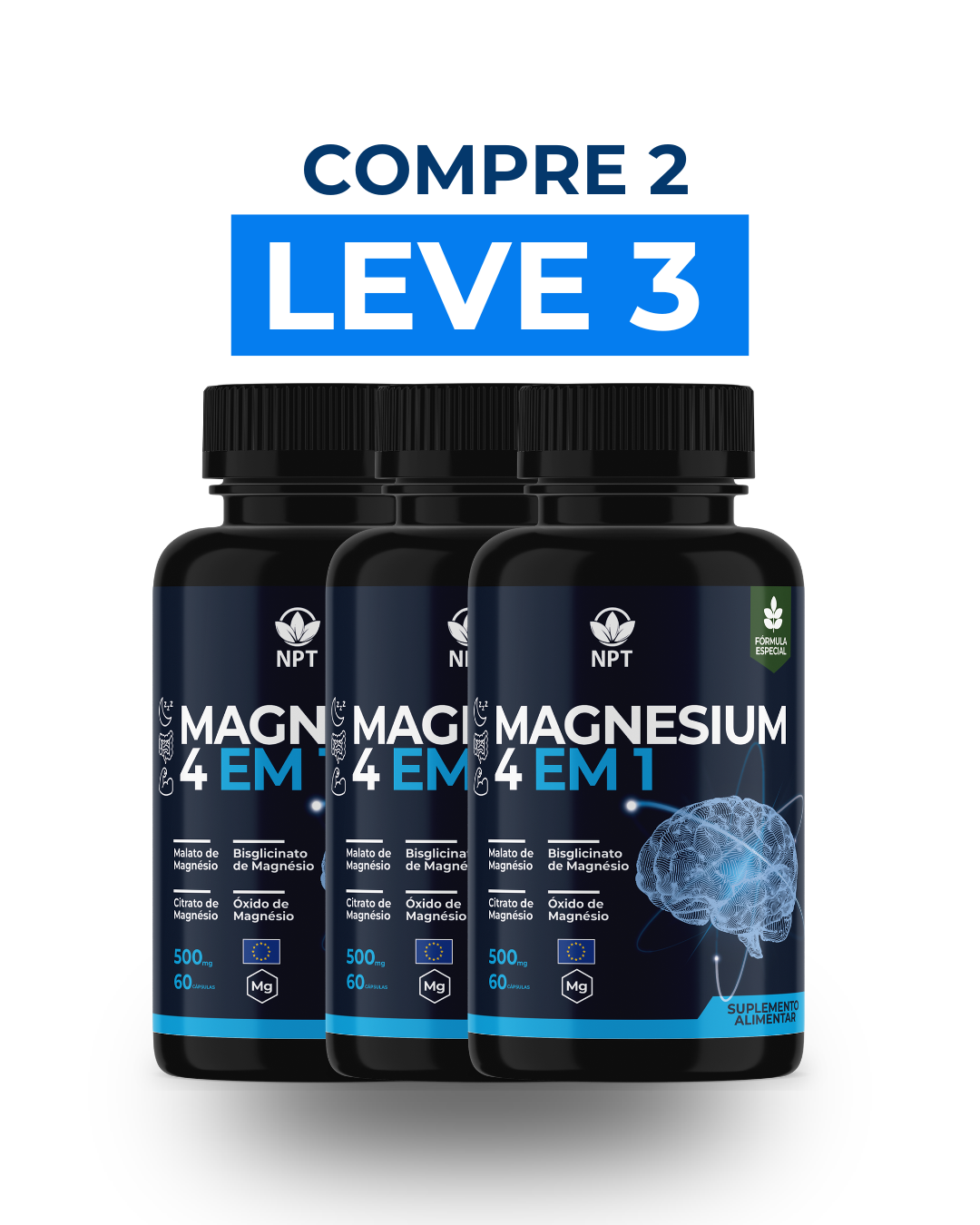 MAGNÉSIO 4 EM 1 ✨ COMPRE 2, LEVE 3